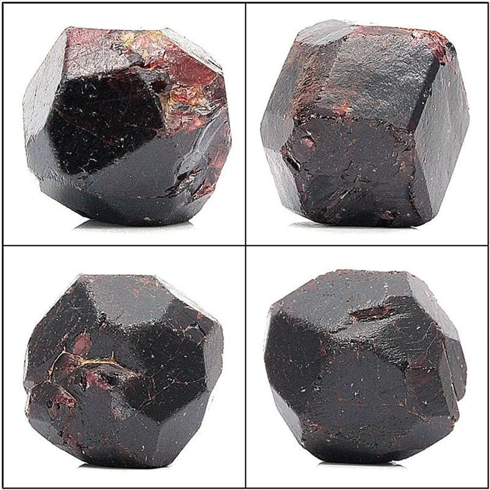 

Natural Red Garnet Ore Crystals Healing Energy Stone Rough Quartz Crystal Mineral Specimens Jewelry Making Raw Gemstone Home Dec