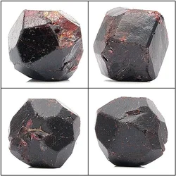 Natural Red Garnet Ore Crystals Healing Energy Stone Rough Quartz Crystal Mineral Specimens Jewelry Making Raw Gemstone Home Dec
