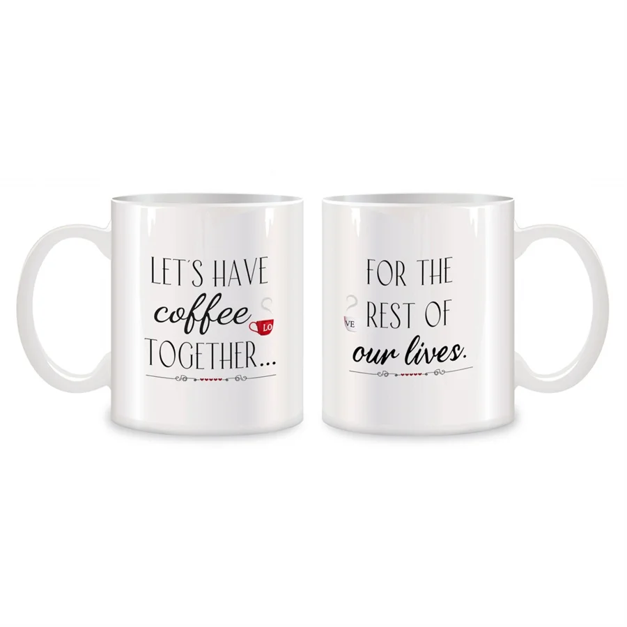 

Mr and Mrs Mugs Set For Wedding Bride and Groom Gifts Bridal Shower Engagement Gifts Novelty Coffee Ceramic Tea Cups White 11 oz