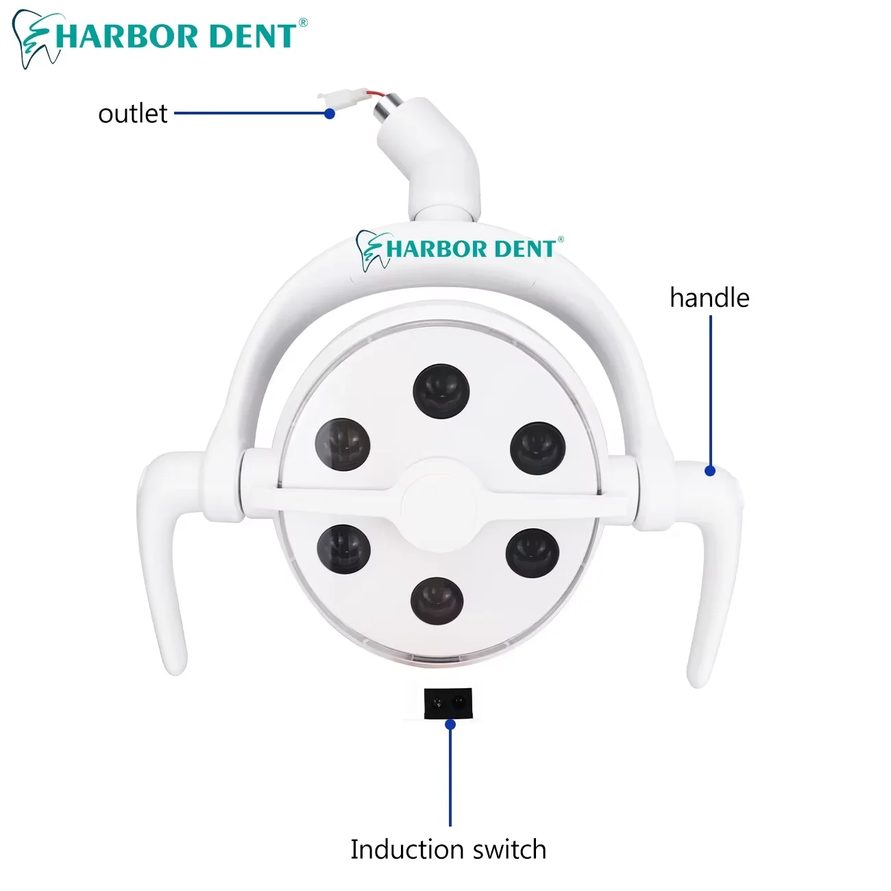 HARBOR DENT Стоматологический светодиодный светочувствительный светильник Бестеневой светильник Инструменты для ухода за полостью рта Оборудование для стульев AC/DC 12-24 В