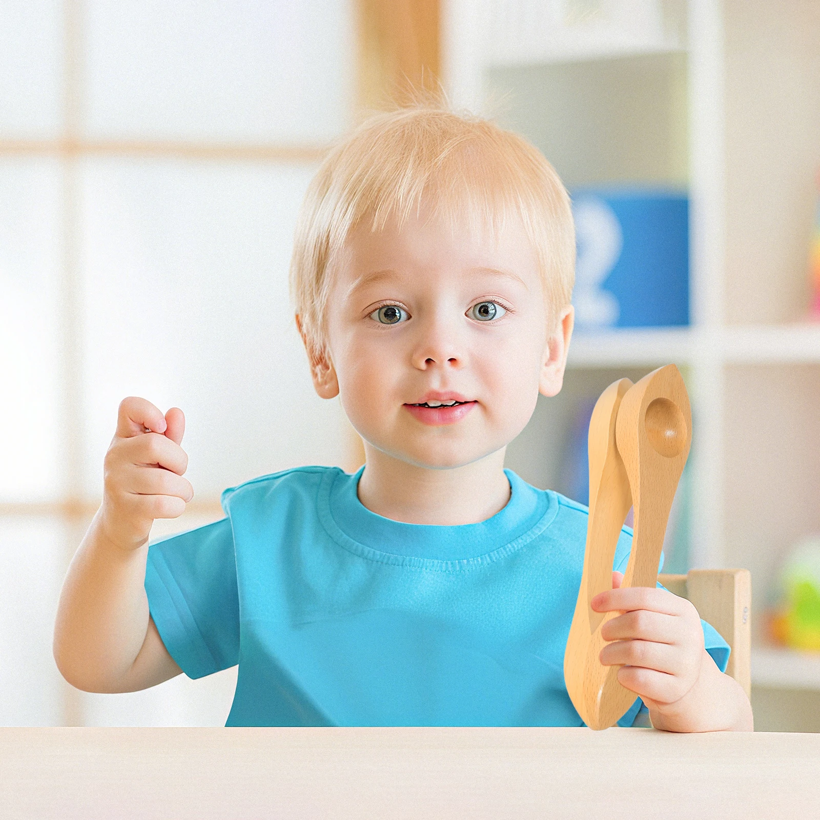 

Wooden Musical Spoon Performance Instrument Durable Fine Production Process Simple Easy to Play Great Gift Idea