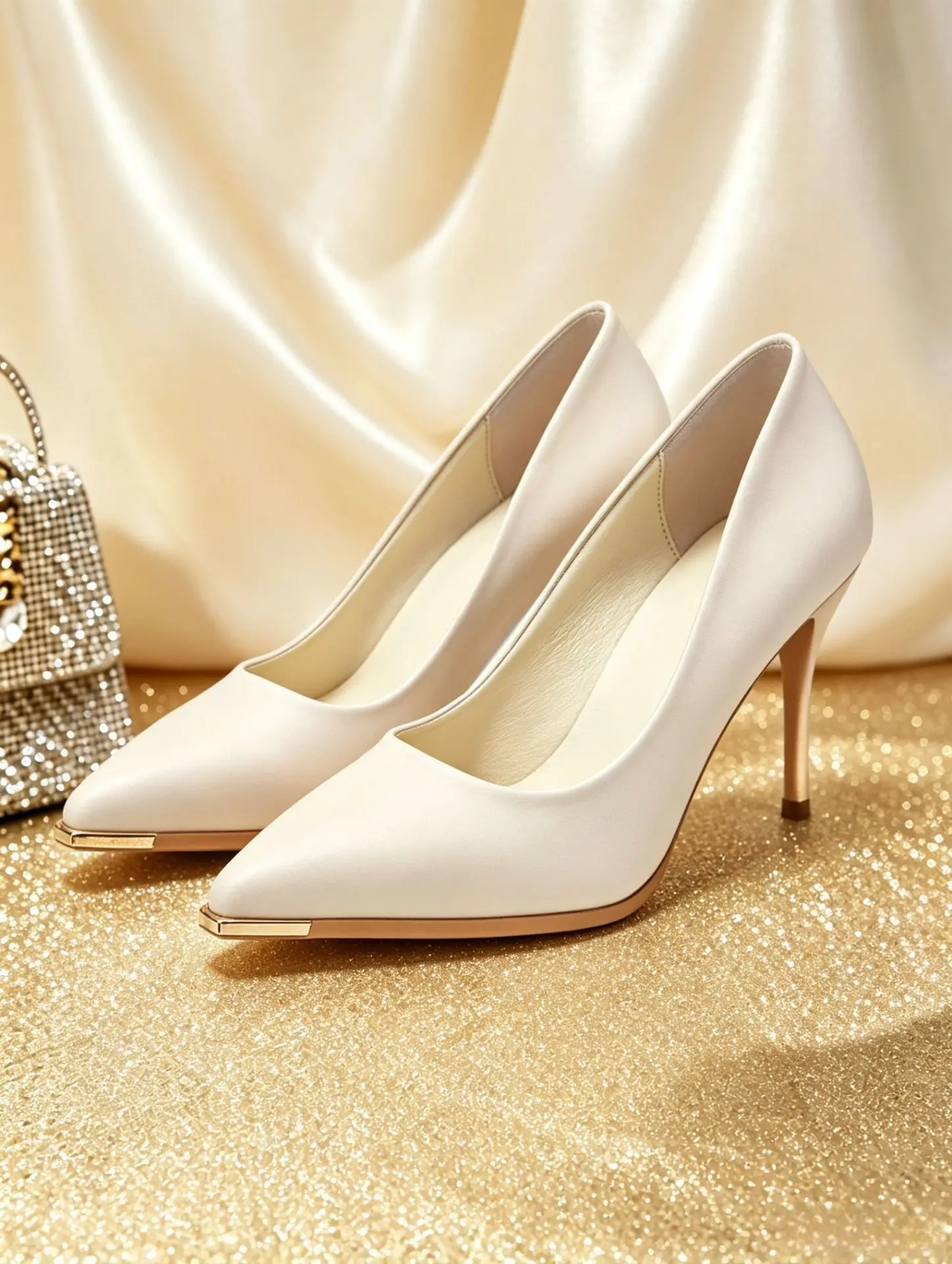 Neue Party Hochzeit Damen High Heels Echtleder Spitze Schuhe Elegante Bürodamen-Schuhe Damenpumps Große Größe 42 – Detail 6