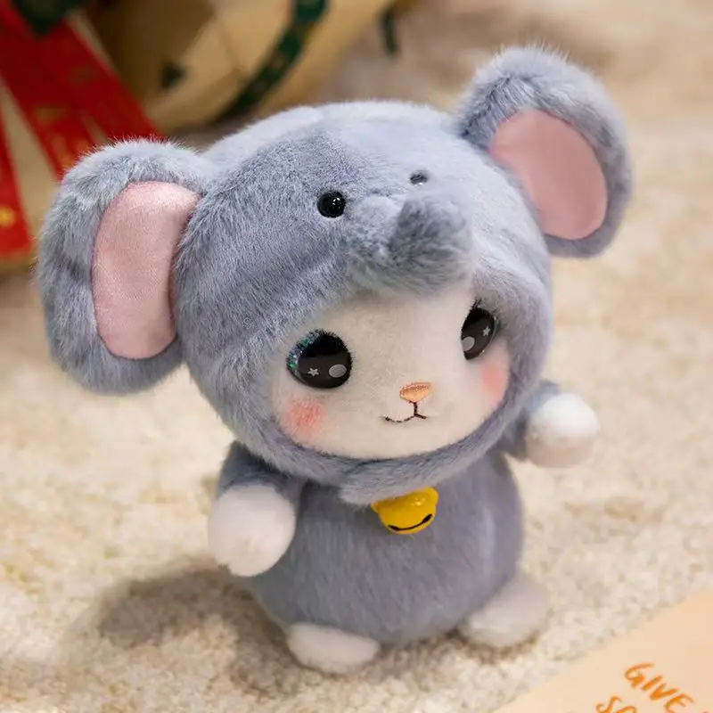 20 cm Neue Panda Fuchs Kuh Elefant Affe Küken Kaninchen Puppe Gefüllte Plüsch Spielzeug Spaß kinder Geschenk Transformation Schreibtisch büro