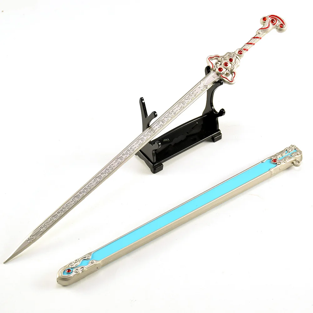30 سنتيمتر أسطورة تشين أنيمي الطرفية lingxu السيف سلاح معدني نموذج كاتانا سيف ساموراي المشجعين جمع الهدايا لصديق لعبة