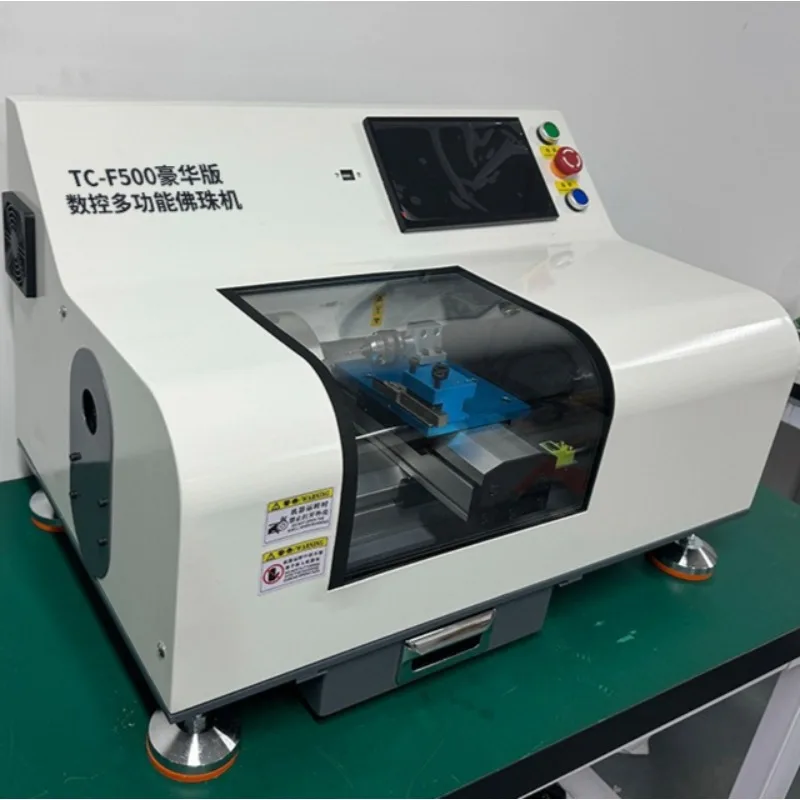 TC-F500 CNC Prayer Bead Machine Automatic Woodworking Lathe Home Wood Bead Making Round Bead Turner