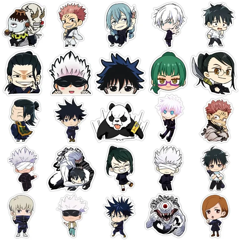 50pcs Jujutsu Kaisen สติกเกอร์ Gojo Satoru อะนิเมะ Kawaii DIY สมุดภาพตกแต่งน่ารักแล็ปท็อปขวดโทรศัพท์การ์ตูน Decals ของเล่นเด็ก