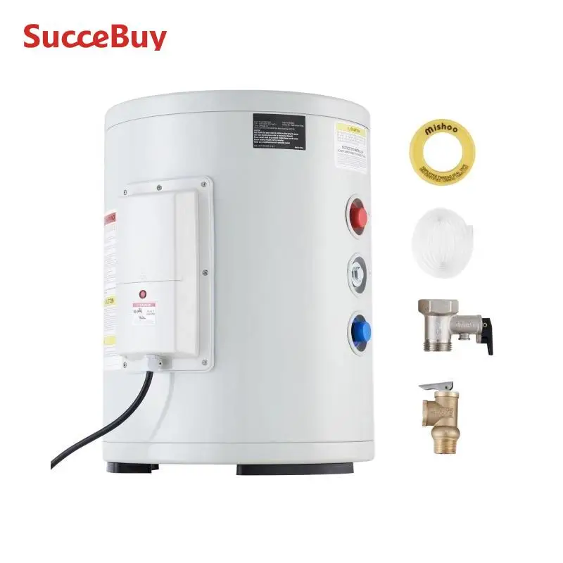 VEVOR Calentador de Agua Eléctrico 1600 W Calentador de Agua Instantáneo 40 L con Pantalla LED, Control de Perilla, Conexión Lateral a Prueba de Agua IPX4, Calentadores a Pedido para Ducha, Baño