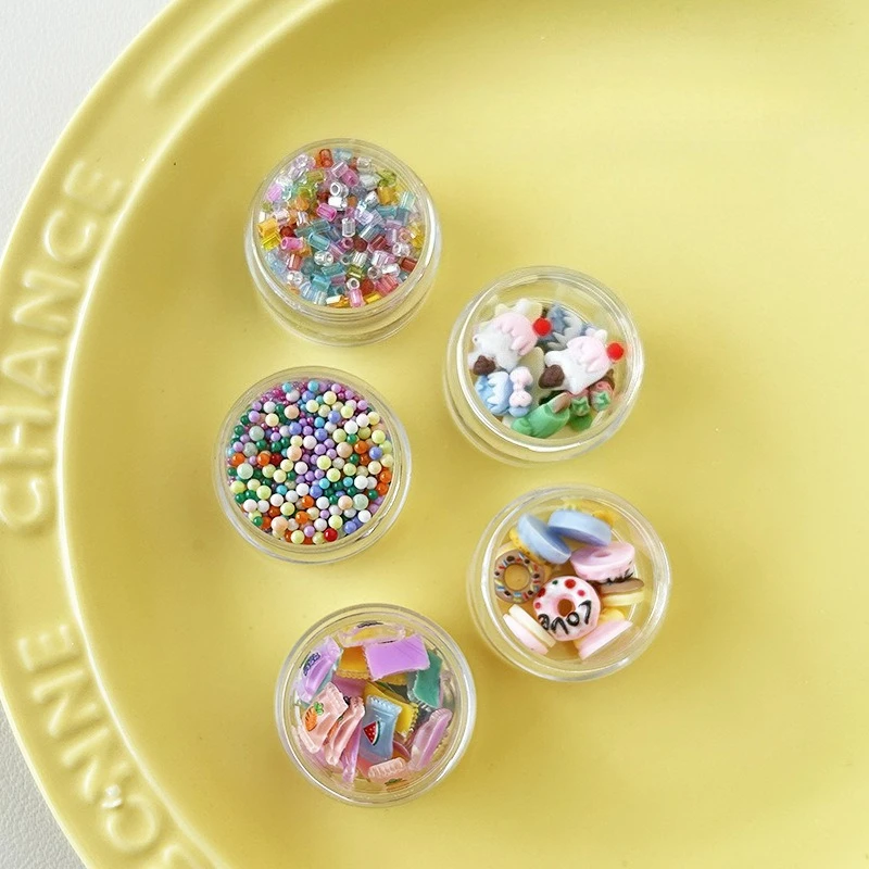 Cute cartoon Ice Cream Nail Accessories, Donut Resin Patches, Handmade Armor Wearing Material Bag