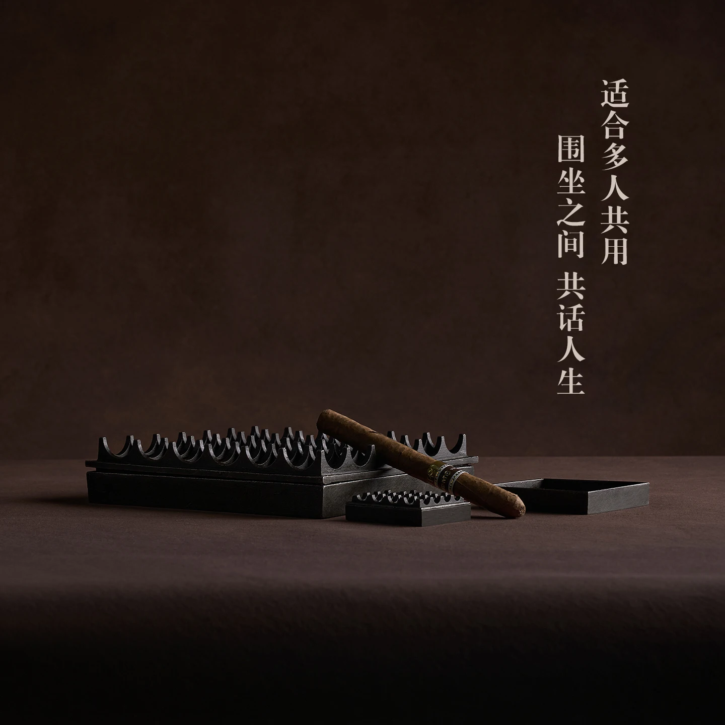 

Vintage Geometric Cast Iron Ashtray & Cigar 2 Sizes | Semi-Handmade | Fengyueji Designer | Housewarming Gift