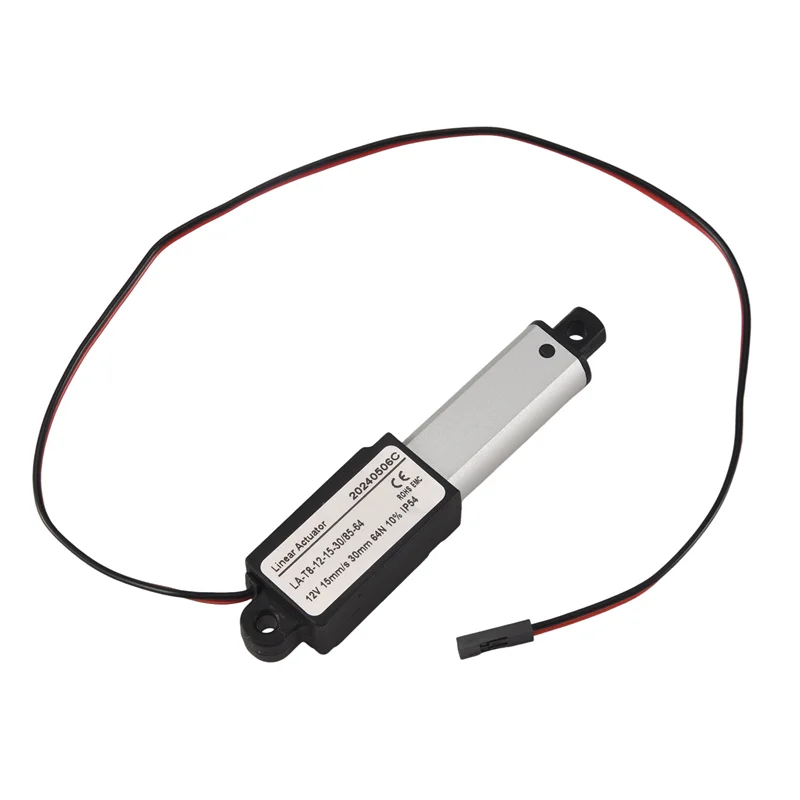 Aktuator Linier Mini Elektrik ABGI-10X - Langkah 1,2 Inci, 64N/14,4Lb, Kecepatan 0,6 Inci/S Aktuator Gerak Kecil 12V DC