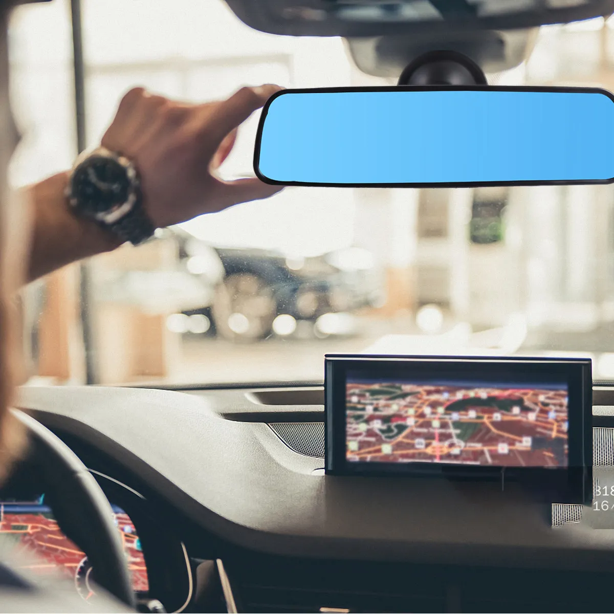 Car Rear View Mirror Wide Angle Rearview Interior Halloween Christmas New Year Panoramic Rear View Mirror Interior Car Mirror