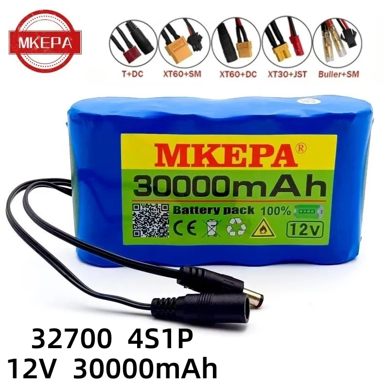 32700 Lifepo4 Battery Pack 4S1P 12.8V 30000mAh with 4S 40A Balanced BMS for Electric Boat and Uninterrupted Power Supply 12V