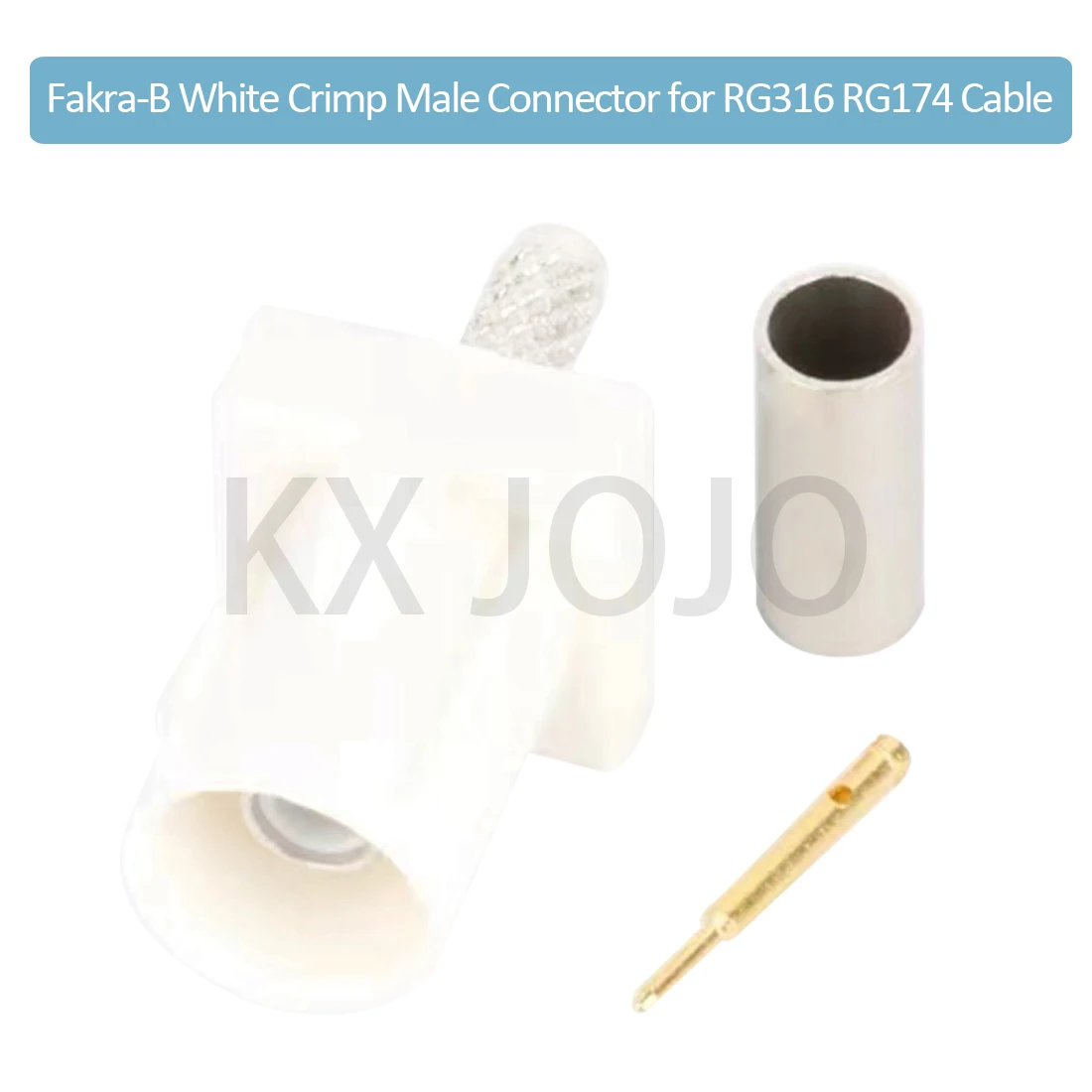 Fakra Male Crimp Connector Car Radio FM GPS Antenna Fakra-A/B/C/D/E/F/G/H/I/K/Z Adapter for RG316 RG174 Pigtail Cable