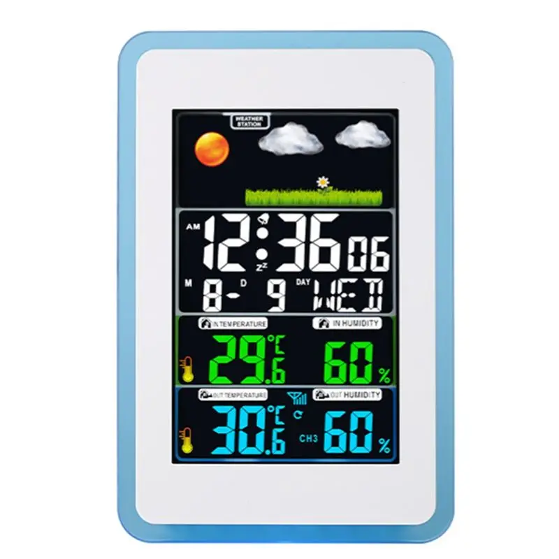 

CMHI-Weather Forecast Clock Wireless Weather Clock Suitable For Indoor And Outdoor With Color Screen Wireless Transmission Possi