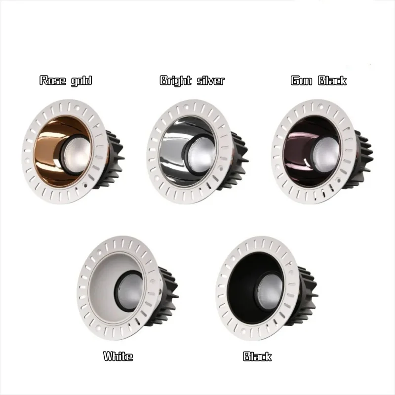 Embedded Borderless Smart COB Spotlight tuya Bluetooth Zigbee Dali 0-10V Matter 12W LED Downlight AC110V 220V Indoor lighting