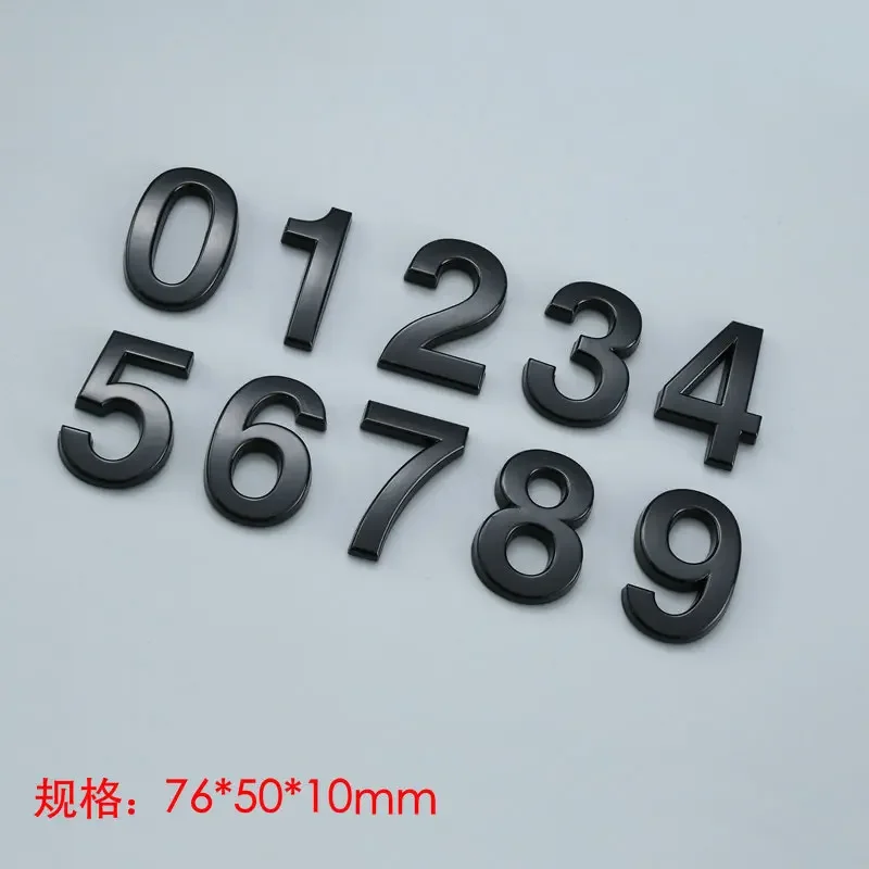 Acrylic 75mm Exterior House Number Outdoor Self Adhesive Letters Apartment Door Numbers Stickers Plate Sign Mailbox 3 Inch