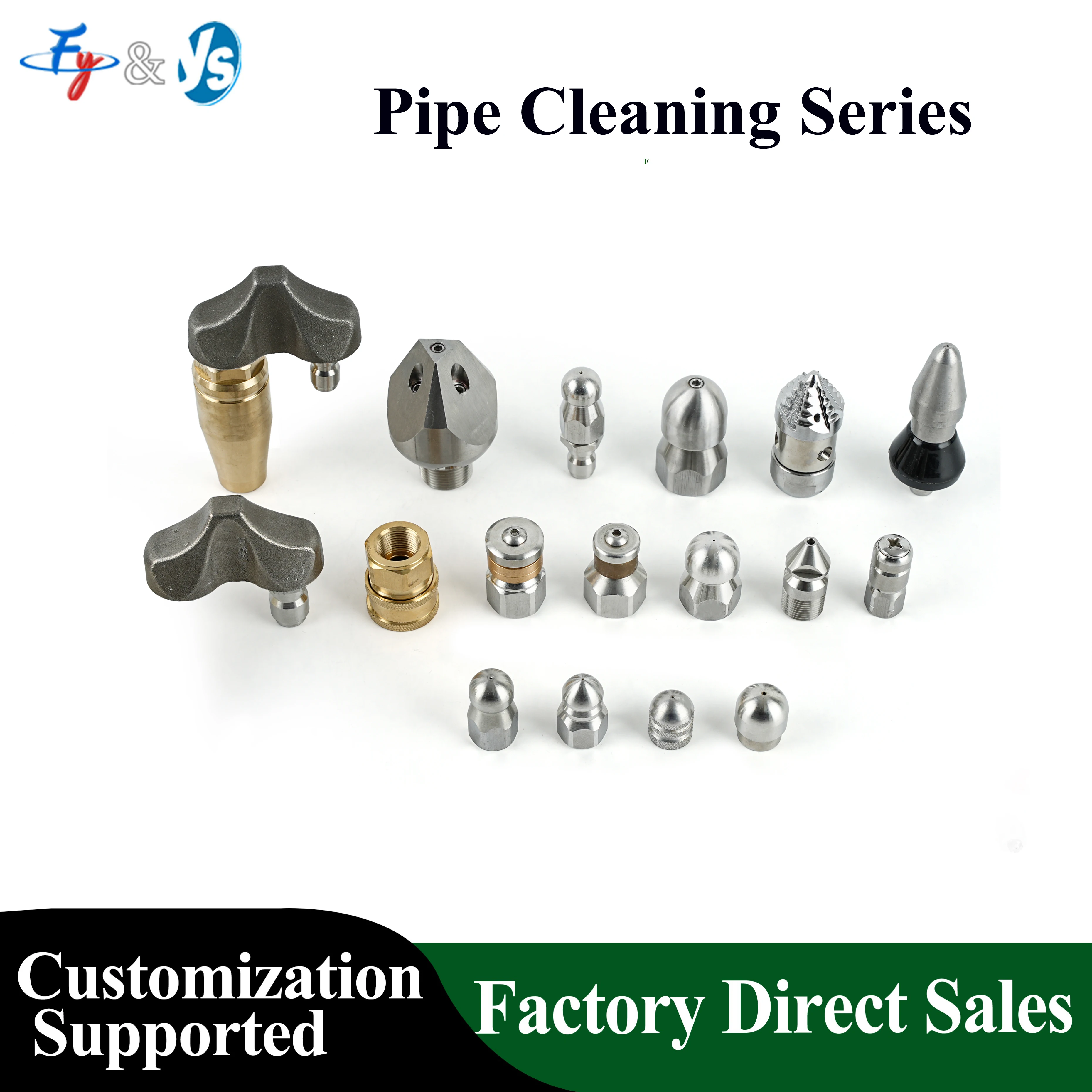 High Pressure Penetrator Jet Nozzle With 1 Front Jet 6 Rear Jets Sewer Pipe Drainage Tube Cleaning Sprayer Nozzle
