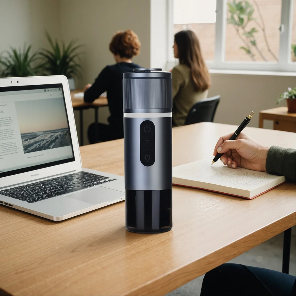 Portable USB Rechargeable 3-in-1 Espresso Coffee Machine Electric Compatible Large Small Capsules Ground Coffee