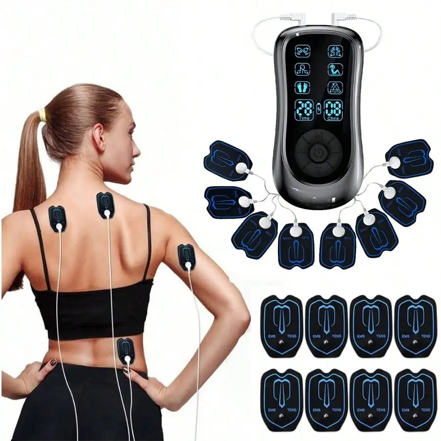 Ems & Tens Pulse Massager, Intelligent Meridian Detoxification, Neck Massager, Electric Therapy Pads, Shoulder & Neck Massager