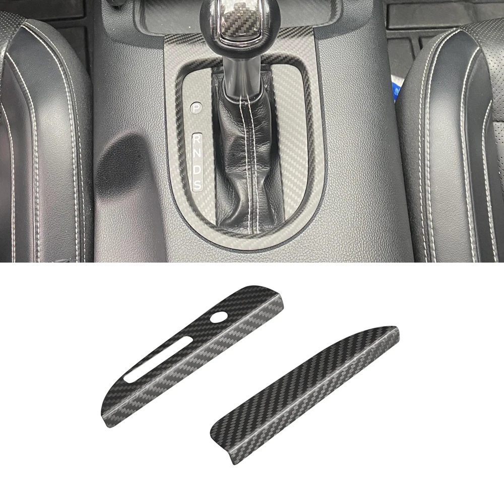 

Real Dry Carbon Fiber Matte Carbon Car Gear Shift Box Side Trims Panel Cover Decorative Kits For Ford Mustang 2015up