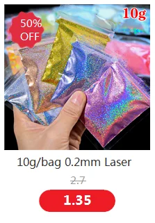 0.2 1/128 Multi-color Holographic Mirror Glitter for Nail Art,(Extra Fine Glitter), 50 Grams Holo Ultra Fine Nail Glitter Powder