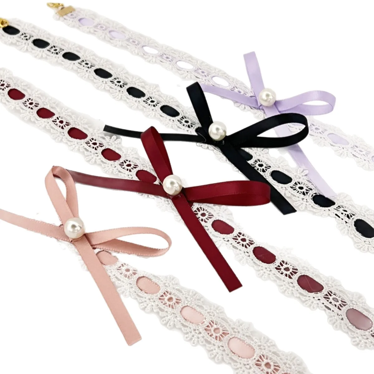 Lolita Bai Xueji Same Bow Neck Lo Niang Neck Ring Retro Court Collarbone Ring Neck Chain Cosplay