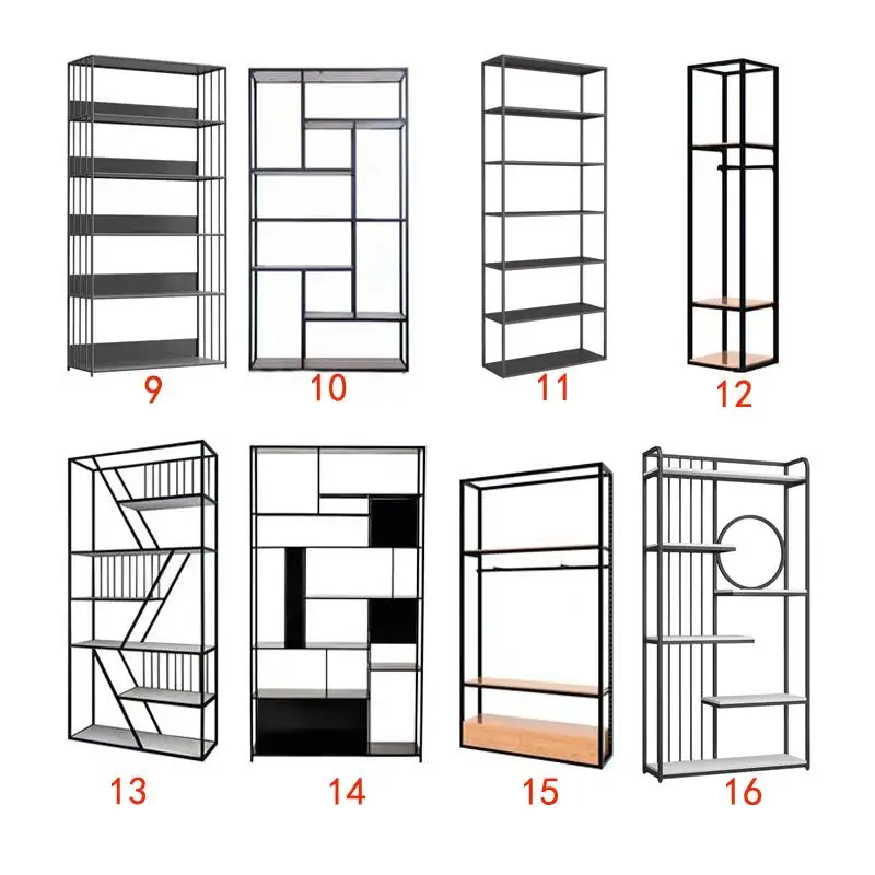 custom.Simple Modern Iron Storage Rack Screen Display Bookshelf Half Wall Partition Decorative Wine Rack Office/Living Room Shel