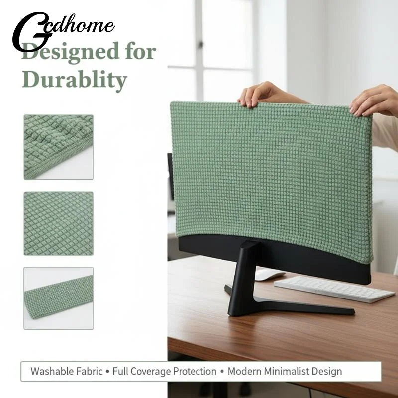 19-37 inch Monitor Screen Dustproof Sleeve Fabric Cover for Home Office and Study Rooms