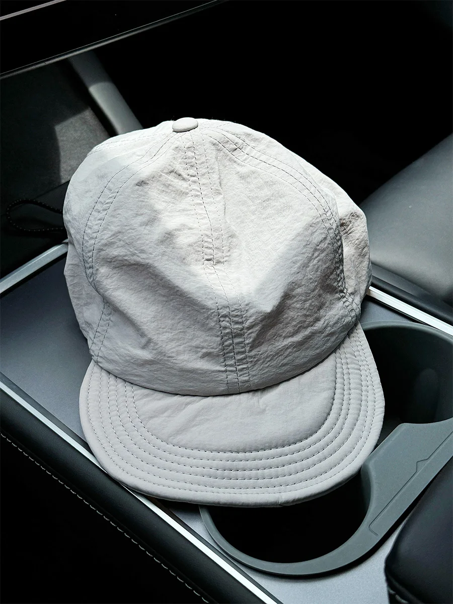 Summer hat Solid color Leisure time Men's baseball Cap for women Black and white Simplicity Girl Soft and comfortable Female