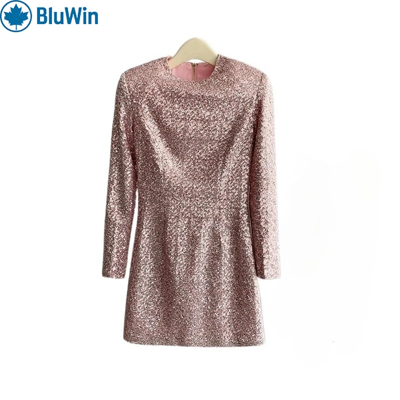 Pailletten-Partykleid für Damen, URBANCHIC Sparkly Bodycon Mini, französischer Chic Street Style, 2025, Neu