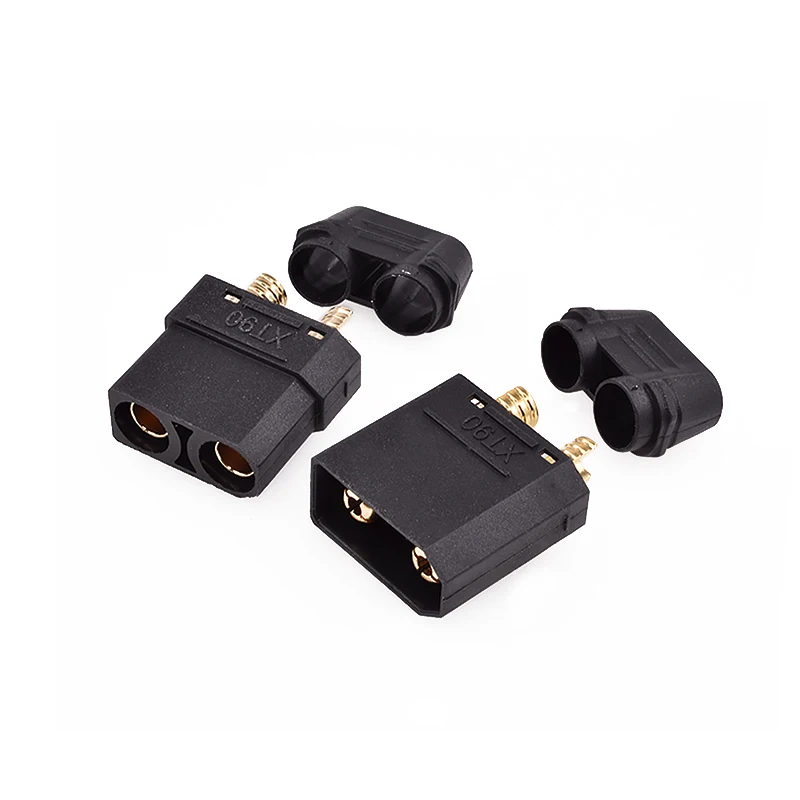 Conector preto para bateria, ESC e carregador de chumbo, macho e fêmea, Amass-XT90, XT90H, XT90H-M