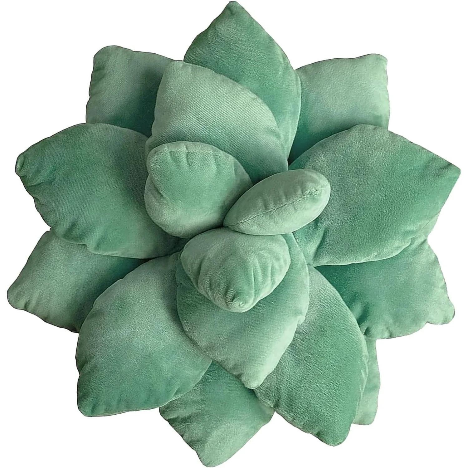 Succulent ,Cute Pillows,Leaf ,Decorative Throw ,Gifts for Succulent Lovers Or  (10 inches, Dark Green)