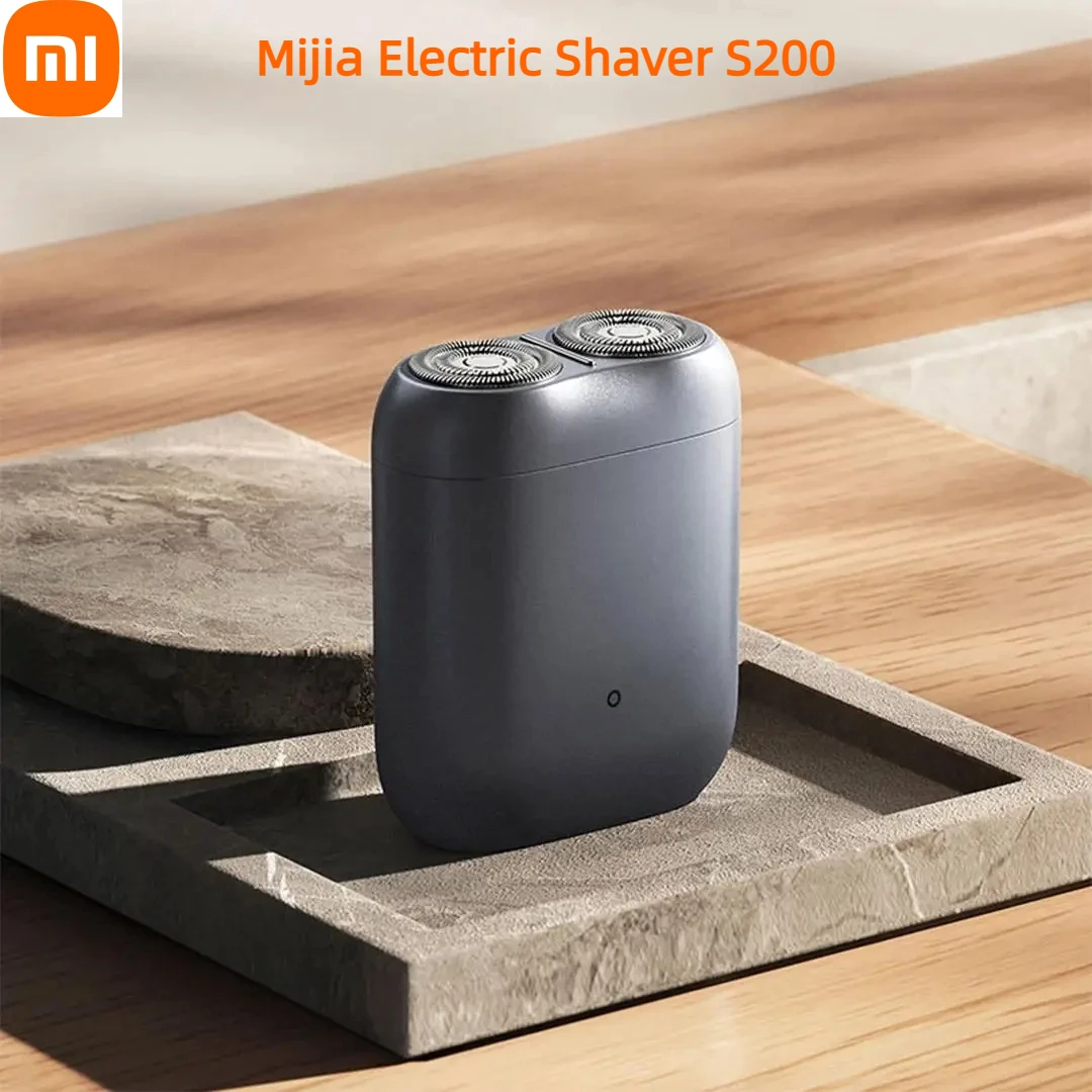 

Электробритва Xiaomi Mijia S200 без коробки, портативная IPX7, влажное и сухое бритье, перезаряжаемая магнитная всасывающая головка, бритвы