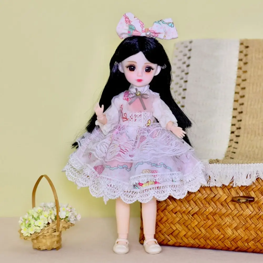 1/6 SD 30cm Bjd Doll with Clothes Attractive Eyes with Wig Make Up Princess Dress Up BJD Dolls Long Hair Anime