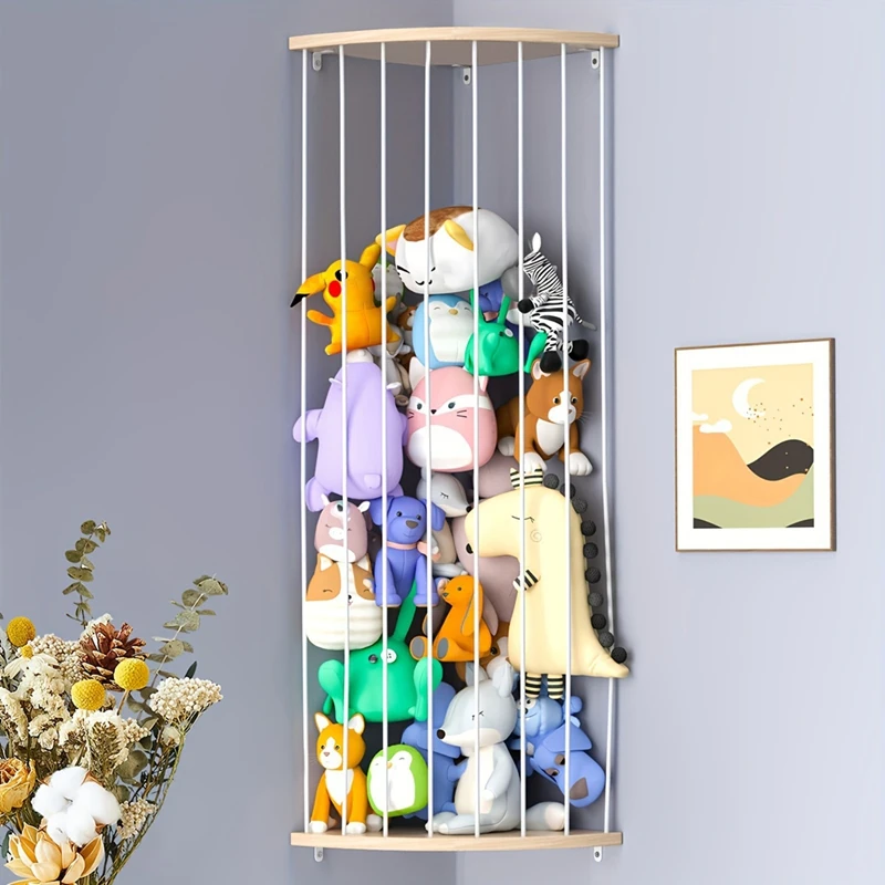 Corner Stuffed Animal Zoo, Large Stuffed Animals Storage, Vertical Toy Storage Organizer - For Plush Toy Holder