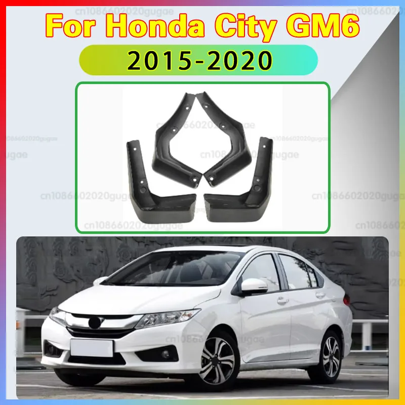 4 PCS Front Rear Mudflap for Honda City GM6 2015-2020 2017 2018 2019 Fender Mud Flaps Guard Mudguard Splash Flap Car Accessories