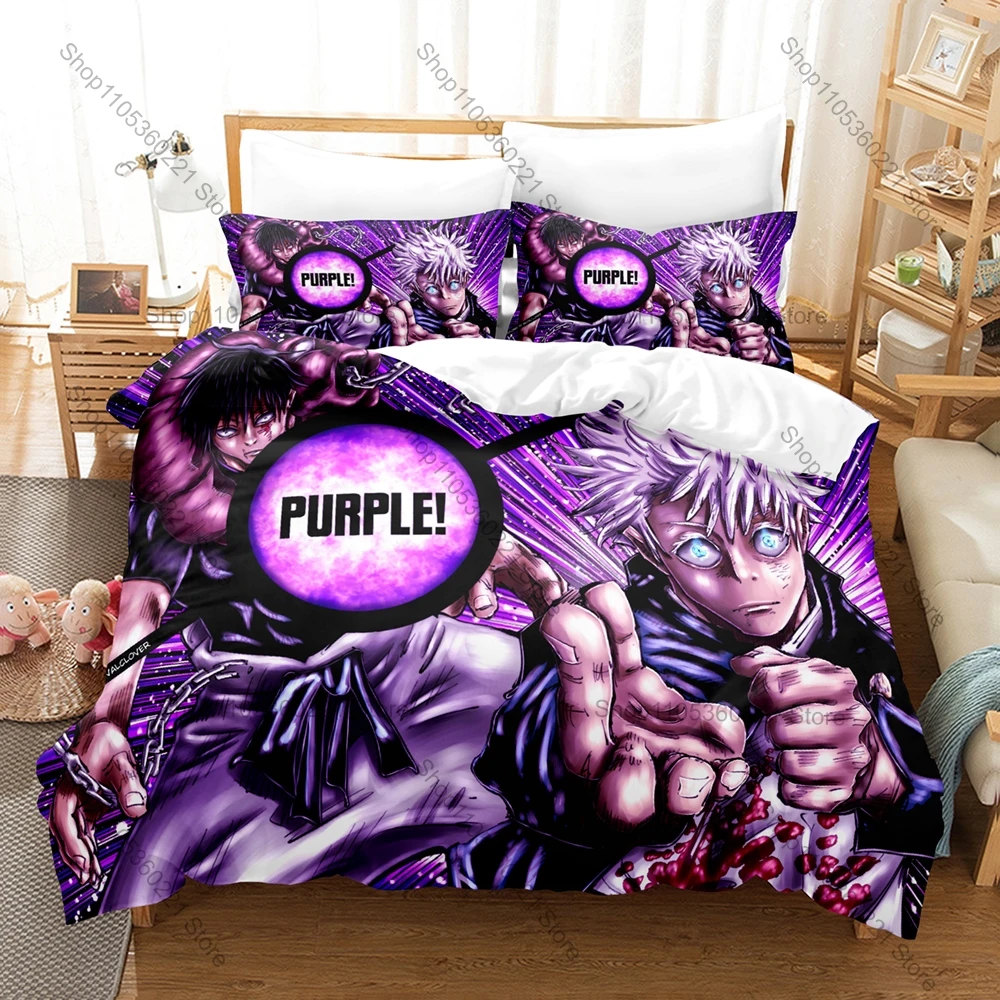 Cool 3D Printed Toji Fushiguro Sorcerer Killer Character Bedding 3Pcs 1 Quilt Cover & 2 Pillowcases All Season Anime Fan Home De