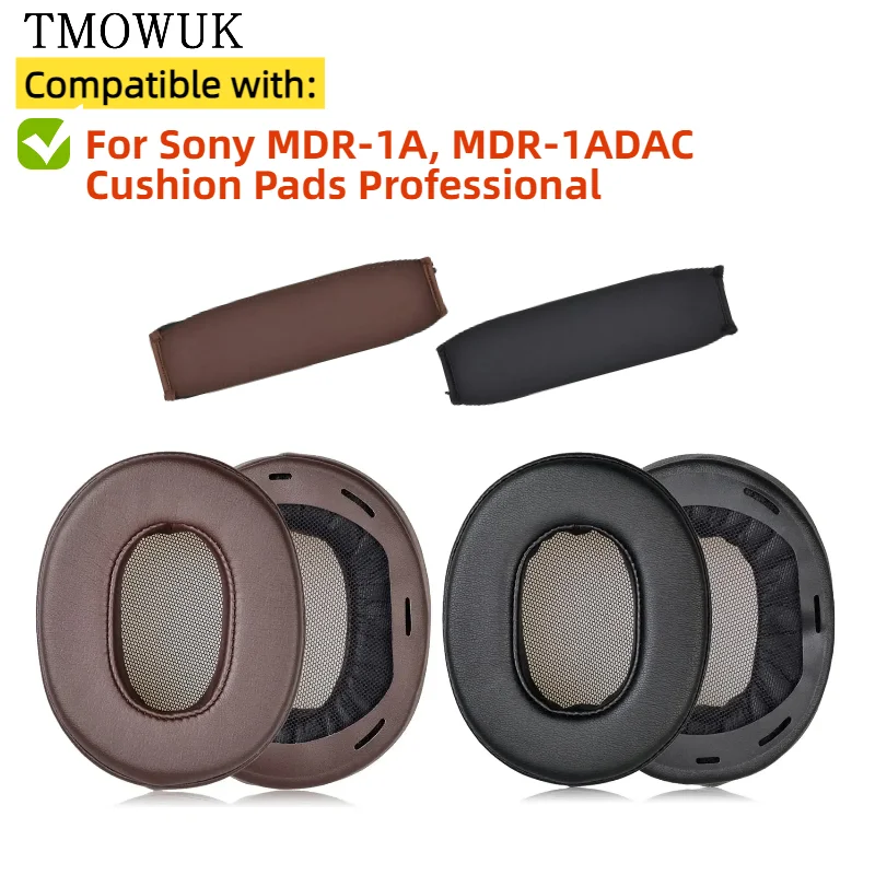 

Replacement Protein Leather Ear Pads Cushion Cover Earpads for Sony MDR-1A, MDR-1ADAC Cushion Pads Professional Headset TMOWUK