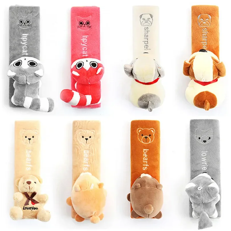 Cute Cartoon Car Seatbelt Cover Seat Belt  Harness Cushion  Shoulder Strap Protector Pad for Children/ Kids Toy animal Ornaments