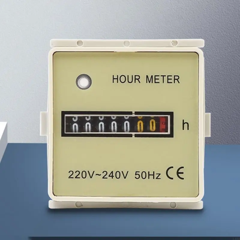 L43A 100-240V Digital Display Hour Meter Accuracy Hour Meter High Accuracy Timers 50HZ Electric Time Counter for Air Condition