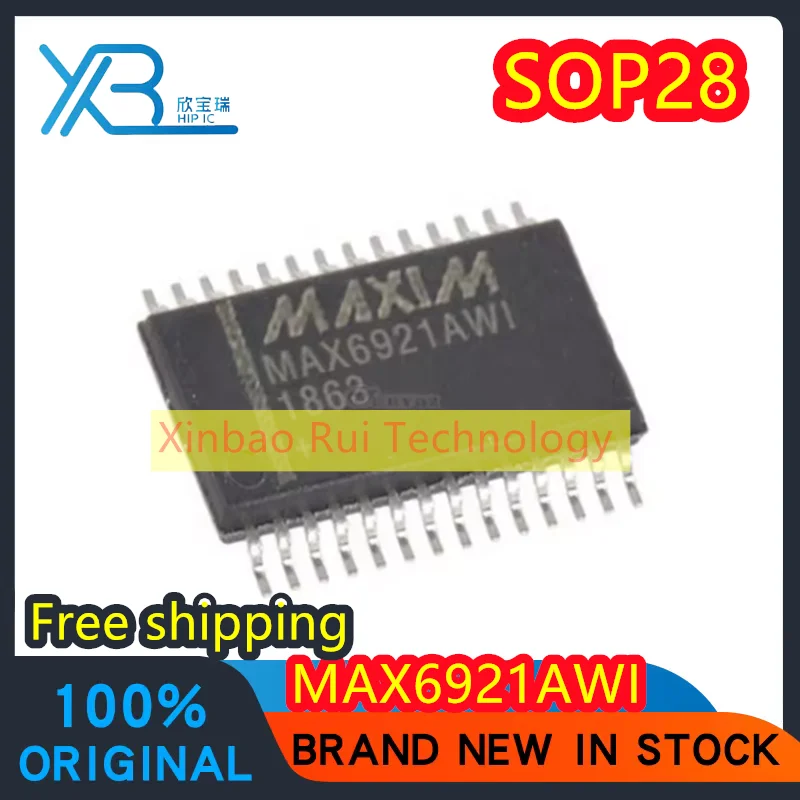 

(1/5pieces) MAX6921AWI MAX6921 SOP28 SMD serial interface VFD tube driver chip 100% brand new and original Free shipping