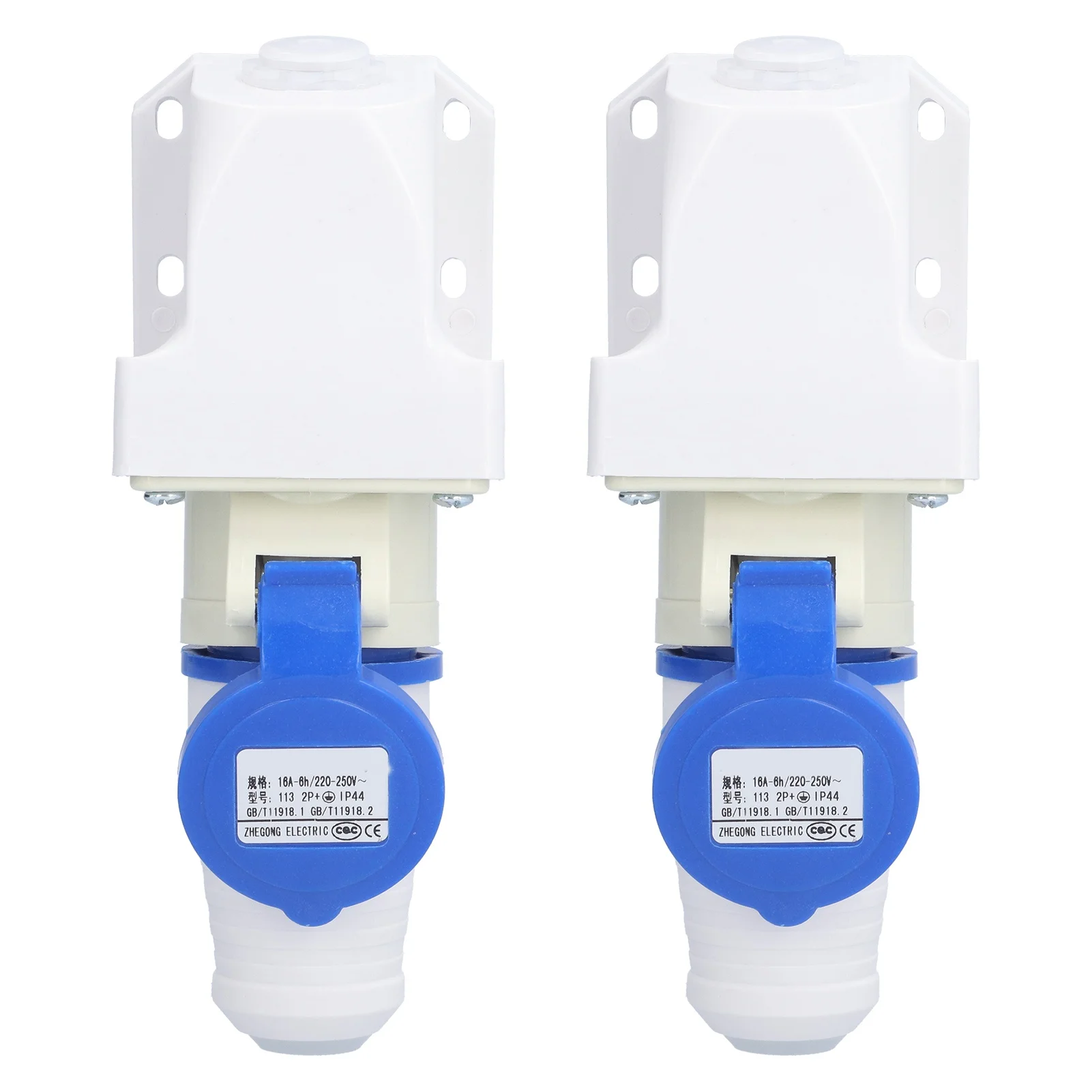 2 Set Industrial Plug Socket 3 Pin Circular Power Connector Accessories 220250V 16A 2P+E