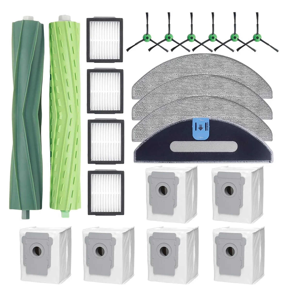 FZFZ Parti di ricambio per kit di accessori per aspirapolvere I5, I5+J5, J5+, spazzole in gomma, filtri Hepa, panni per mocio