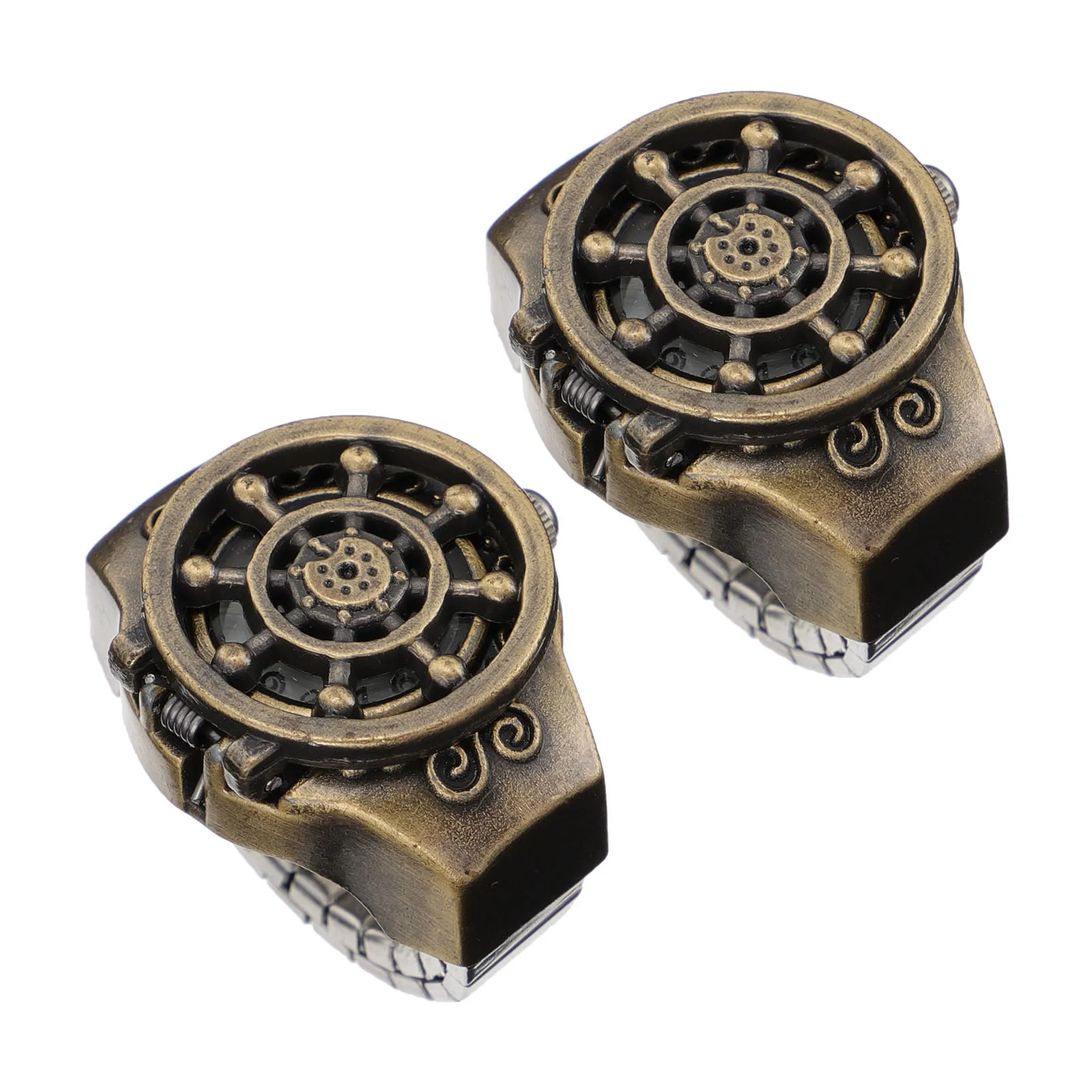 

2 Pcs Wheel Fashion Watch Watch Unique Zinc Alloy Fashion Jewelry for Women Men Non Rust Quartz Watches