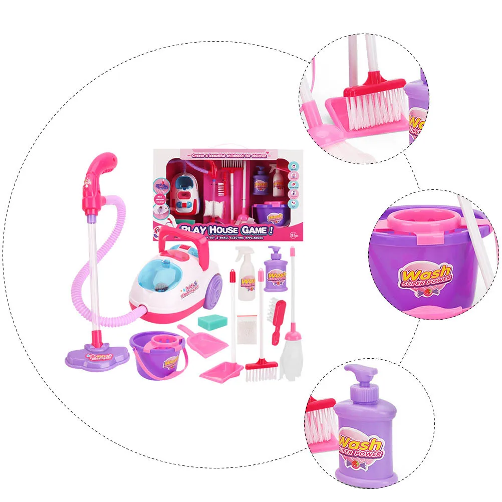 

Simulation Vacuum Cleaner Cleaning Tool Kit Toy Supplies for Kids Role Play Toys Toddler