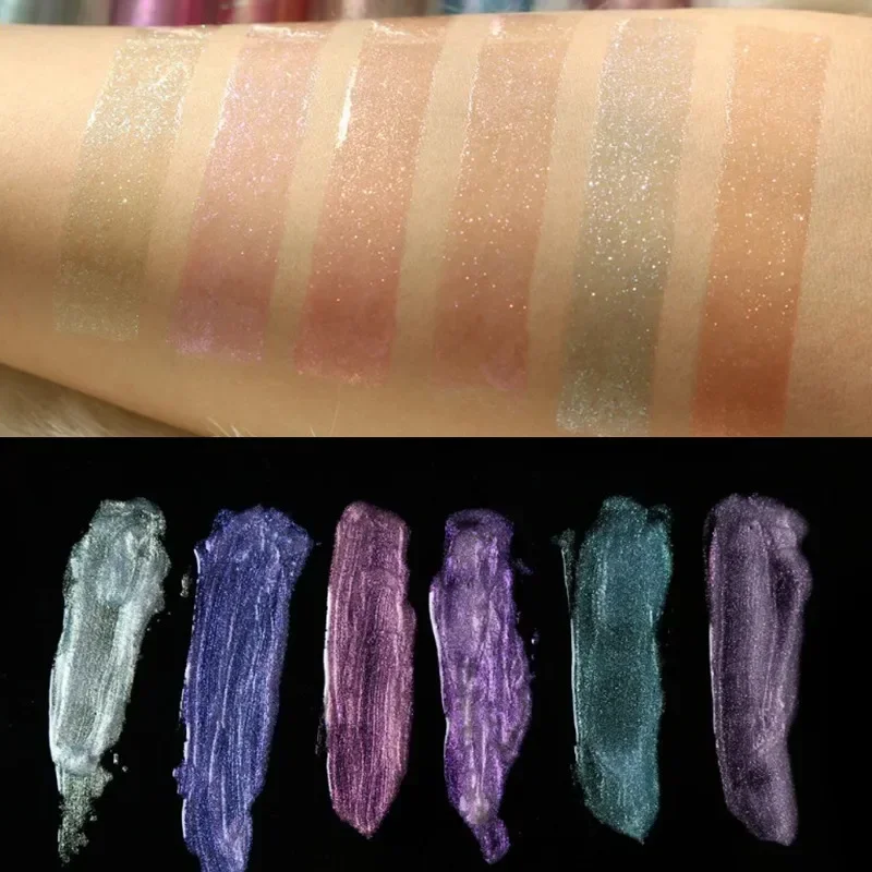 6 色レーザーホログラフィックリップグロス液体口紅マーメイド顔料長期的なグリッターリップグロス防水メタリックリップメイク