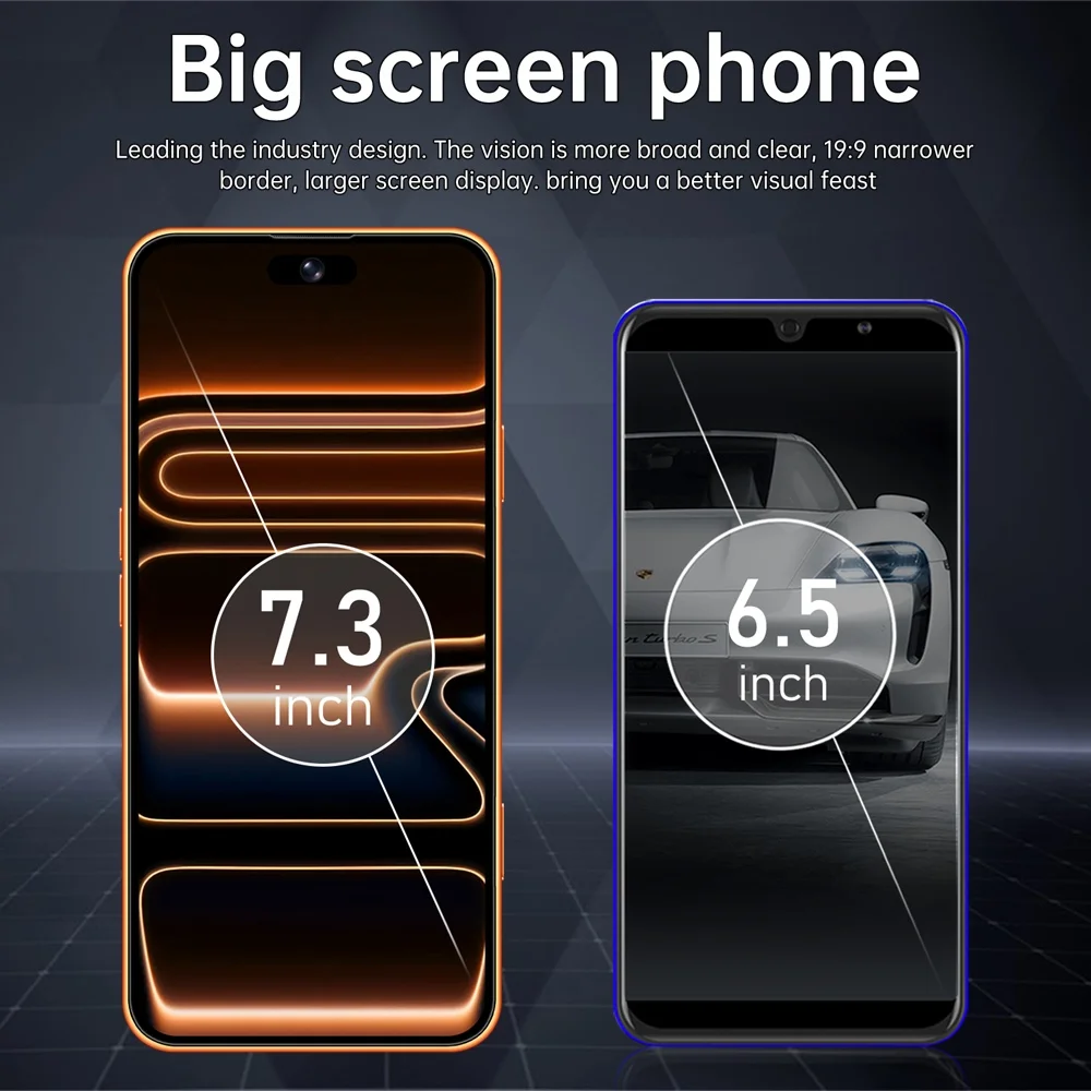 K-Touch I17 Pro Max Mobile Phones 7.3 Inch Smartphone Android 15 Cell Phone 22G+2TB 16+48MP Camera 5G Dual Card Dual Standby 7800mAh Face Unlocked Cellphones
