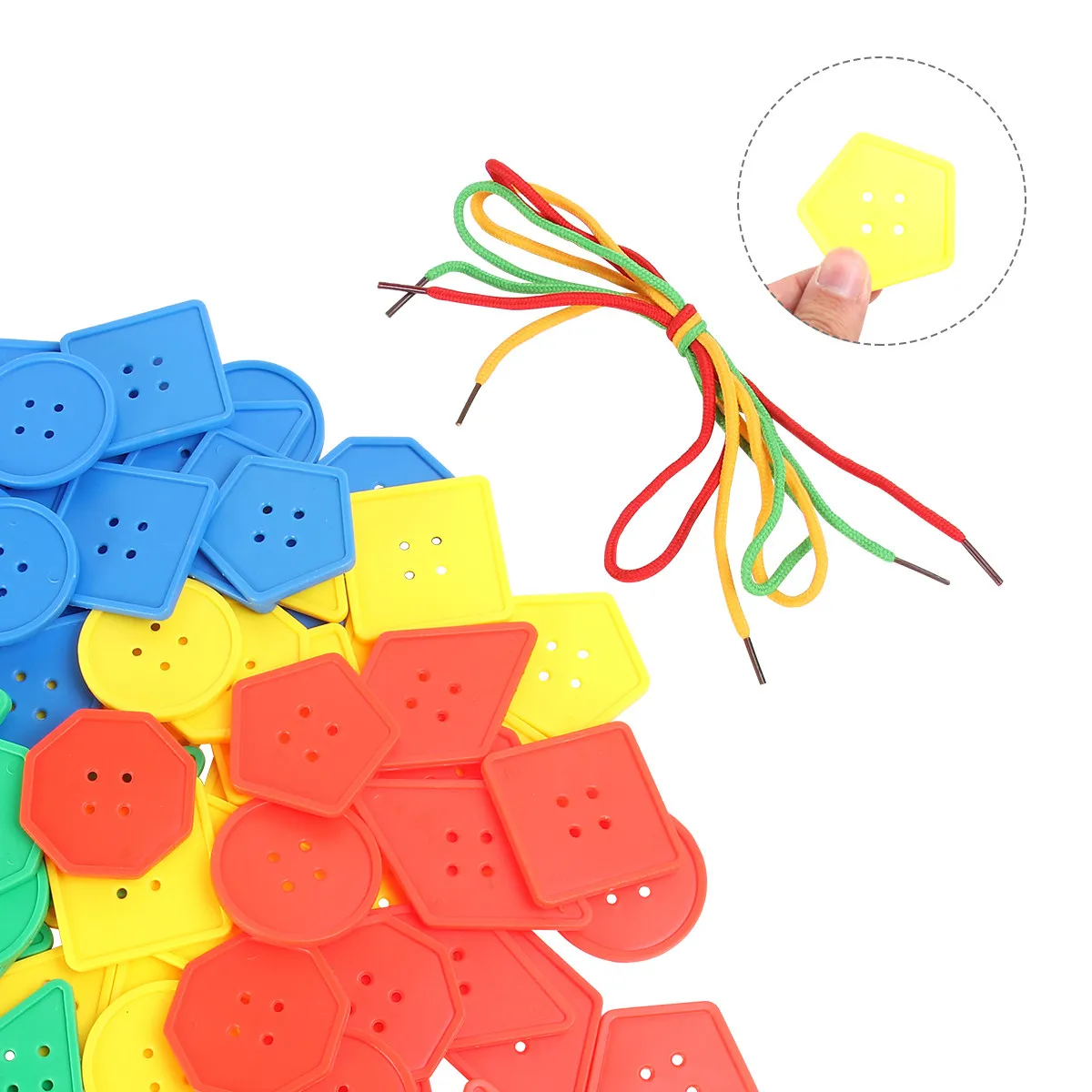 

Decorative Buttons Embellishments for Kids Threading Toy Crafts
