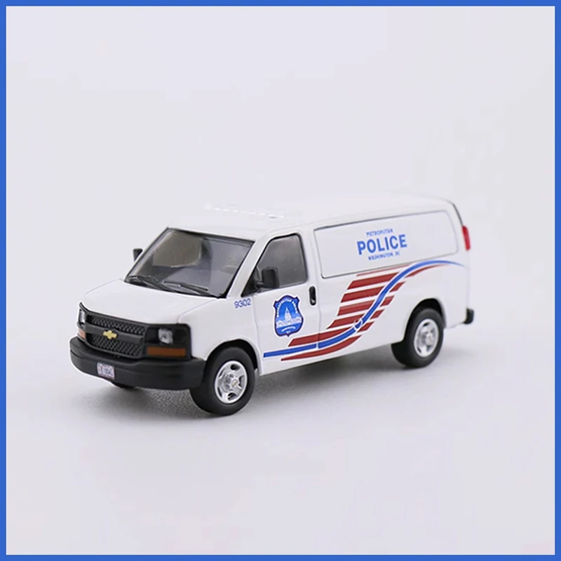 Model 596 1/64 Schaal Express VAN Politie geschilderd Legering Automodel Statische Collectie Versierd Vakantiegeschenken Speelgoed