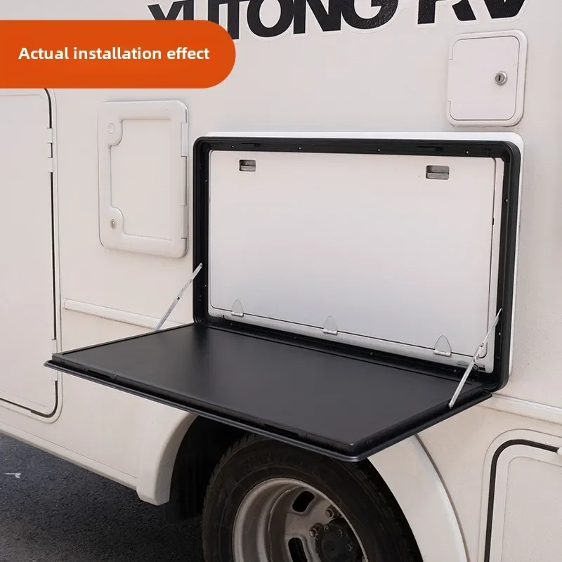 RV external folding dining table, side-mounted table board, external table board trailer modification accessories